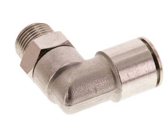 14mm x R3/8'' 90 graden L-verbinding Messing Insteekfitting Buitendraad Draaibaar FKM