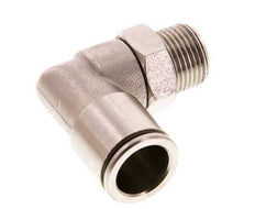 14mm x R3/8'' 90 graden L-verbinding Messing Insteekfitting Buitendraad Draaibaar FKM