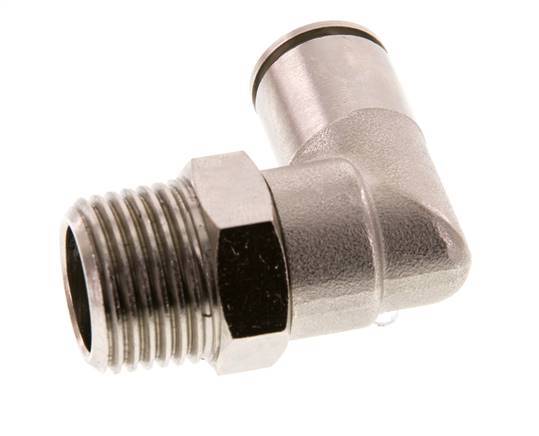 12mm x R1/2'' 90 graden L-verbinding Messing Insteekfitting Buitendraad Draaibaar FKM