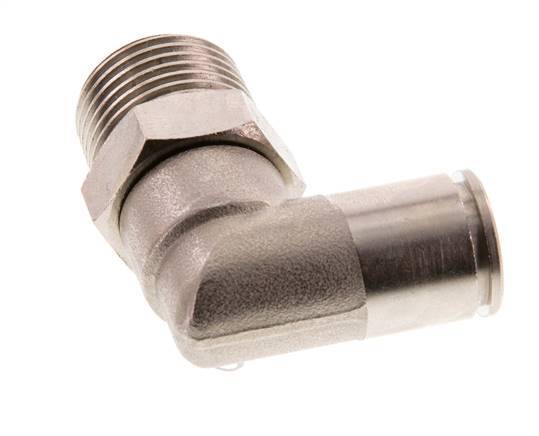 12mm x R1/2'' 90 graden L-verbinding Messing Insteekfitting Buitendraad Draaibaar FKM