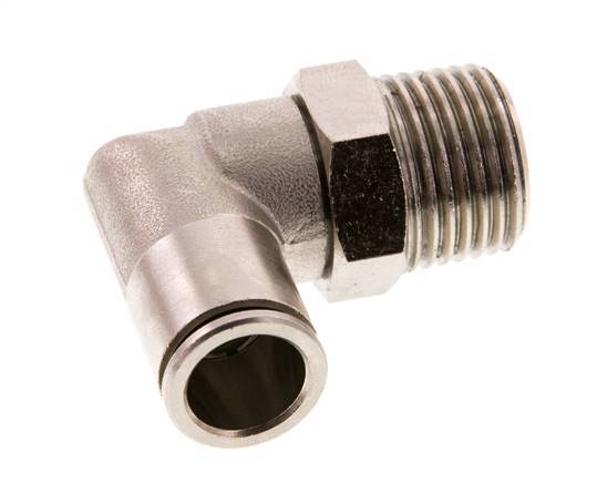 12mm x R1/2'' 90 graden L-verbinding Messing Insteekfitting Buitendraad Draaibaar FKM