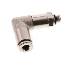 4mm x M 5 90 graden L-verbinding Messing Insteekfitting Buitendraad Lange Huls Draaibaar NBR