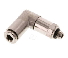4mm x M 5 90 graden L-verbinding Messing Insteekfitting Buitendraad Lange Huls Draaibaar NBR