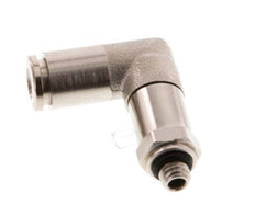 4mm x M 5 90 graden L-verbinding Messing Insteekfitting Buitendraad Lange Huls Draaibaar NBR