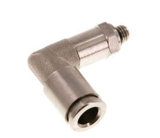 6mm x M 5 90 graden L-verbinding Messing Insteekfitting Buitendraad Lange Huls Draaibaar NBR