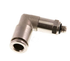 6mm x M 5 90 graden L-verbinding Messing Insteekfitting Buitendraad Lange Huls Draaibaar NBR