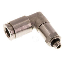 6mm x M 5 90 graden L-verbinding Messing Insteekfitting Buitendraad Lange Huls Draaibaar NBR