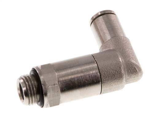 4mm x G1/8'' 90 graden L-verbinding Messing Insteekfitting Buitendraad Lange Huls Draaibaar NBR [2 Stuks]