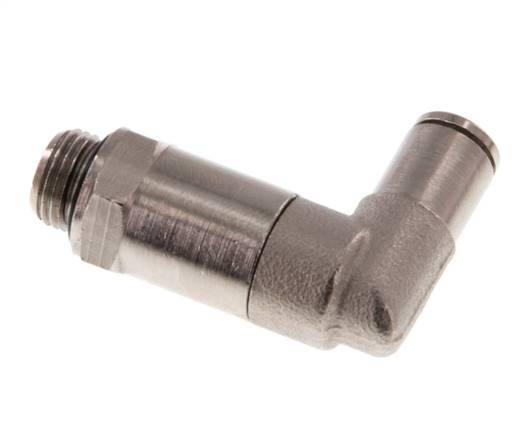 4mm x G1/8'' 90 graden L-verbinding Messing Insteekfitting Buitendraad Lange Huls Draaibaar NBR [2 Stuks]