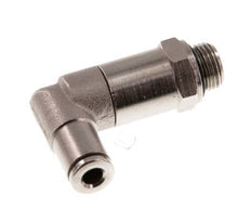 4mm x G1/8'' 90 graden L-verbinding Messing Insteekfitting Buitendraad Lange Huls Draaibaar NBR [2 Stuks]