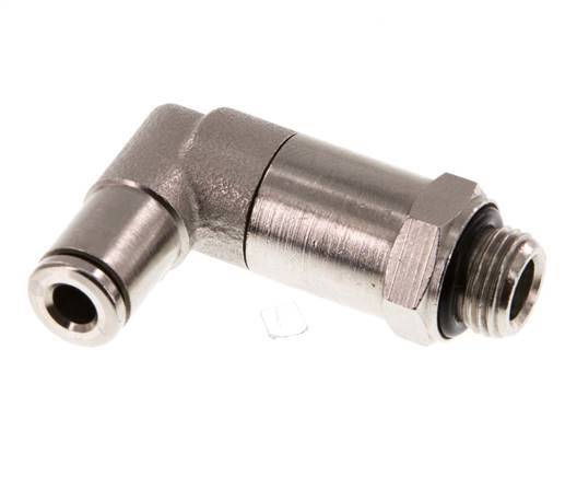4mm x G1/8'' 90 graden L-verbinding Messing Insteekfitting Buitendraad Lange Huls Draaibaar NBR [2 Stuks]