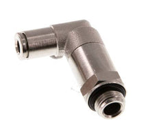 4mm x G1/8'' 90 graden L-verbinding Messing Insteekfitting Buitendraad Lange Huls Draaibaar NBR [2 Stuks]