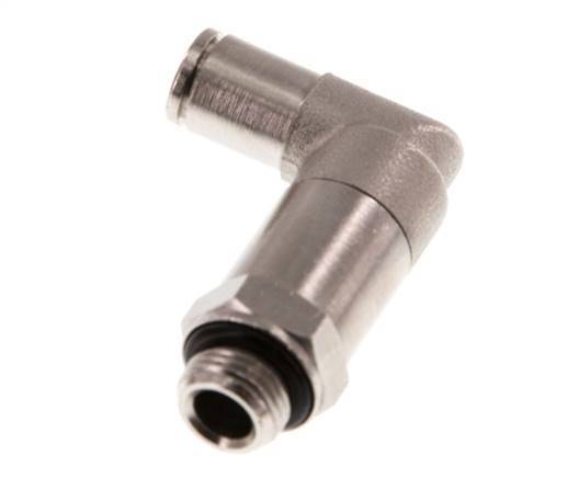4mm x G1/8'' 90 graden L-verbinding Messing Insteekfitting Buitendraad Lange Huls Draaibaar NBR [2 Stuks]