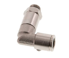 8mm x G1/8'' 90 graden L-verbinding Messing Insteekfitting Buitendraad Lange Huls Draaibaar NBR [2 Stuks]