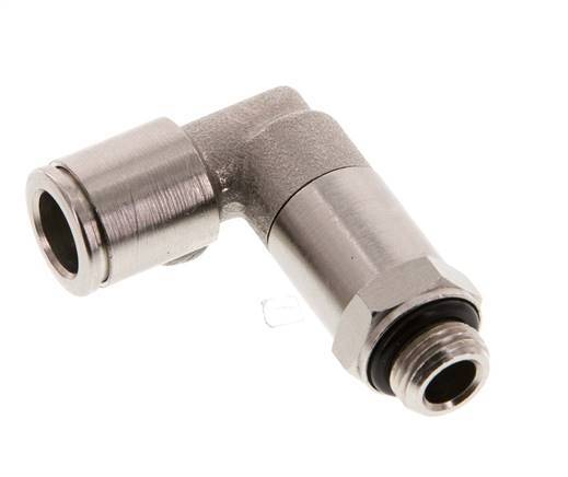 8mm x G1/8'' 90 graden L-verbinding Messing Insteekfitting Buitendraad Lange Huls Draaibaar NBR [2 Stuks]