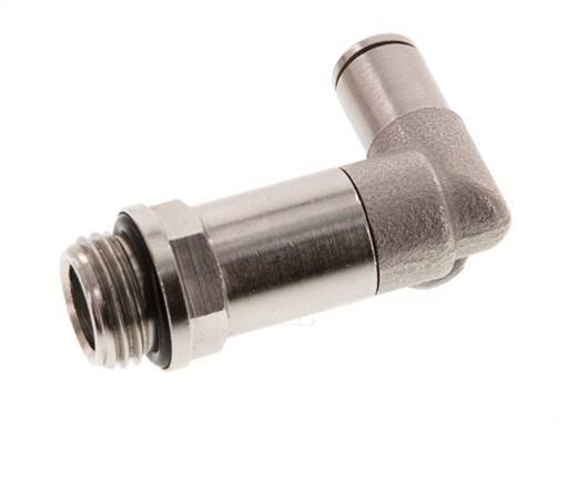 4mm x G1/4'' 90 graden L-verbinding Messing Insteekfitting Buitendraad Lange Huls Draaibaar NBR