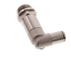 4mm x G1/4'' 90 graden L-verbinding Messing Insteekfitting Buitendraad Lange Huls Draaibaar NBR