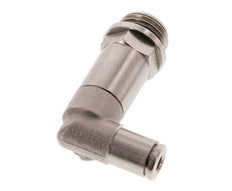 4mm x G1/4'' 90 graden L-verbinding Messing Insteekfitting Buitendraad Lange Huls Draaibaar NBR