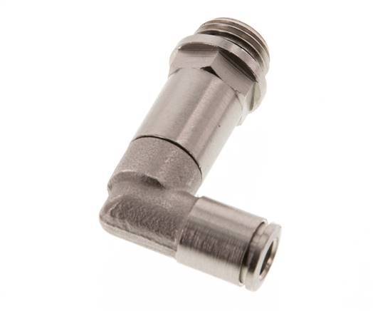 6mm x G1/4'' 90 graden L-verbinding Messing Insteekfitting Buitendraad Lange Huls Draaibaar NBR [2 Stuks]