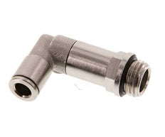 6mm x G1/4'' 90 graden L-verbinding Messing Insteekfitting Buitendraad Lange Huls Draaibaar NBR [2 Stuks]