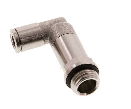 6mm x G1/4'' 90 graden L-verbinding Messing Insteekfitting Buitendraad Lange Huls Draaibaar NBR [2 Stuks]