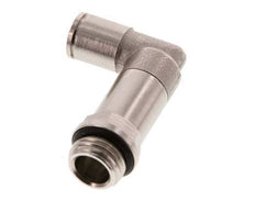 6mm x G1/4'' 90 graden L-verbinding Messing Insteekfitting Buitendraad Lange Huls Draaibaar NBR [2 Stuks]
