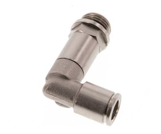 8mm x G1/4'' 90 graden L-verbinding Messing Insteekfitting Buitendraad Lange Huls Draaibaar NBR [2 Stuks]
