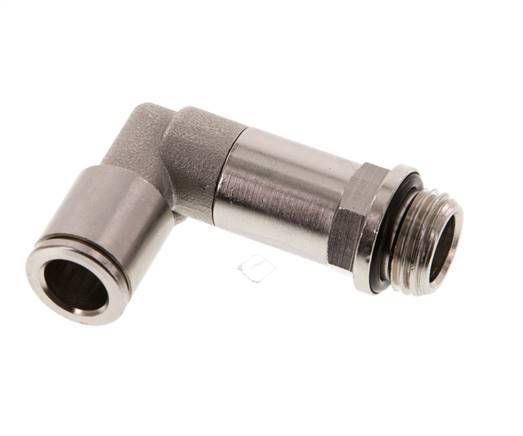 8mm x G1/4'' 90 graden L-verbinding Messing Insteekfitting Buitendraad Lange Huls Draaibaar NBR [2 Stuks]