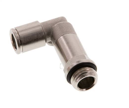 8mm x G1/4'' 90 graden L-verbinding Messing Insteekfitting Buitendraad Lange Huls Draaibaar NBR [2 Stuks]