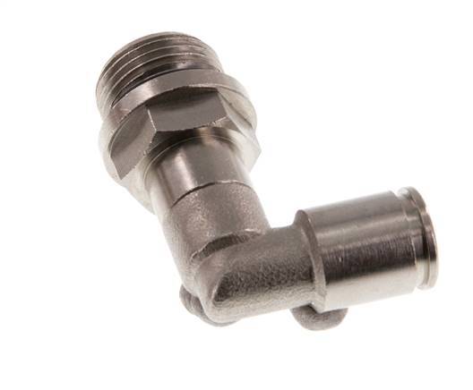 8mm x G3/8'' 90 graden L-verbinding Messing Insteekfitting Buitendraad Lange Huls Draaibaar NBR