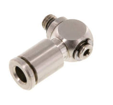 5mm x M 5 90 graden L-vorm Messing Insteekfitting Buitendraad Draaibaar NBR