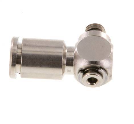 5mm x M 5 90 graden L-vorm Messing Insteekfitting Buitendraad Draaibaar NBR