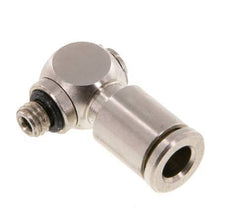 5mm x M 5 90 graden L-vorm Messing Insteekfitting Buitendraad Draaibaar NBR