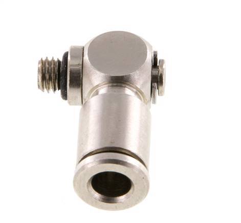 5mm x M 5 90 graden L-vorm Messing Insteekfitting Buitendraad Draaibaar NBR