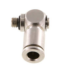 5mm x M 5 90 graden L-vorm Messing Insteekfitting Buitendraad Draaibaar NBR