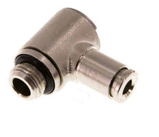 4mm x G1/8'' 90deg Elbow L-shape Push-in Fitting with Male Threads Brass NBR Rotatable