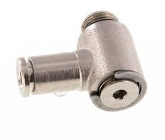 5mm x G1/8'' 90 graden L-vorm Messing Insteekfitting Buitendraad Draaibaar NBR
