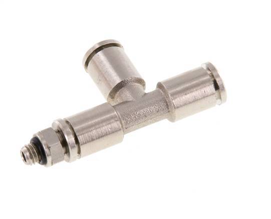 5mm x M 5 rechte hoek T-stuk Messing Insteekfitting Buitendraad Draaibaar NBR