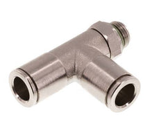 8mm x G1/8'' rechte hoek T-stuk Messing Insteekfitting Buitendraad Draaibaar FKM