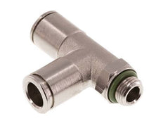 8mm x G1/8'' rechte hoek T-stuk Messing Insteekfitting Buitendraad Draaibaar FKM