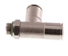 8mm x G1/8'' rechte hoek T-stuk Messing Insteekfitting Buitendraad Draaibaar FKM
