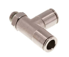 8mm x G1/8'' rechte hoek T-stuk Messing Insteekfitting Buitendraad Draaibaar FKM
