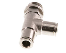 6mm x G1/4'' rechte hoek T-stuk Messing Insteekfitting Buitendraad Draaibaar FKM