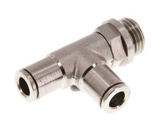 6mm x G1/4'' rechte hoek T-stuk Messing Insteekfitting Buitendraad Draaibaar FKM