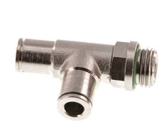 6mm x G1/4'' rechte hoek T-stuk Messing Insteekfitting Buitendraad Draaibaar FKM