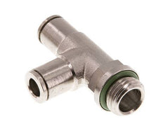 6mm x G1/4'' rechte hoek T-stuk Messing Insteekfitting Buitendraad Draaibaar FKM