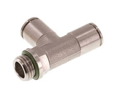 8mm x G1/4'' rechte hoek T-stuk Messing Insteekfitting Buitendraad Draaibaar FKM