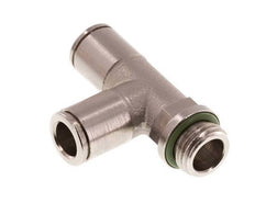 8mm x G1/4'' rechte hoek T-stuk Messing Insteekfitting Buitendraad Draaibaar FKM
