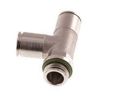 8mm x G1/4'' rechte hoek T-stuk Messing Insteekfitting Buitendraad Draaibaar FKM