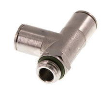 10mm x G1/4'' rechte hoek T-stuk Messing Insteekfitting Buitendraad Draaibaar FKM